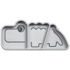 Kids suction divided plate CROCO, grey, Done by Deer