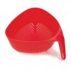 Colander DUO 20160, red, plastic, Joseph Joseph