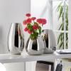 Vase ANAIS, 30 cm, silver, polished metal Philippi
