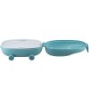 Lunch box SNACKMOBILE, 2 compartments, blue, Alessi