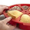 Cake portion baking mould, 26,5 cm, red, silicone, Lékué 