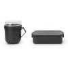 Lunch box and lunch jar in a set MAKE & TAKE dark grey, Brabantia