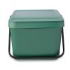 Waste bin SORT & GO 20 l, stackable, dark green, Brabantia 