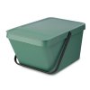 Waste bin SORT & GO 20 l, stackable, dark green, Brabantia 