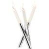 Dinner candle holder PERPLEX 17,5 cm, silver, Philippi 