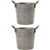 Mini serving bucket PRESENTATION set of 2 pcs, stainless steel, Nicolas Vahé