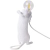 Table lamp MOUSE STANDING 14,5 cm, USB socket, white, Seletti 