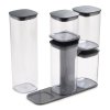Kitchen storage jar set PODIUM 5, with stand, Joseph Joseph