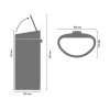Touch top bin TOUCH BIN NEW 40 l, matt black with matt lid, Brabantia