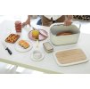 Bread bin, with cutting board, light grey, Brabantia
