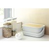 Bread bin, with cutting board, light grey, Brabantia