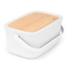 Bread bin, with cutting board, light grey, Brabantia