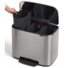Pedal bin BO 3 x 11 l, matt steel, Brabantia