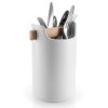 Utensil holder 20 cm, oak handle, white, ceramic, Eva Solo