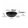 Wok NEVERSTICK3 28 cm, anodized aluminum, Eaziglide