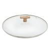 Pot lid 32 cm, with a wooden handle, glass, de Buyer