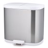 Bathroom bin SPLIT, double, stainless steel, Joseph Joseph