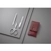 Manicure set TWINOX, 3 pcs, red, leather, Zwilling