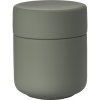 Storage jar with lid UME 10 cm, olive green, ceramic, Zone Denmark