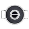 High casserole pot ADAMANT 20 cm, black, aluminium, Fissler