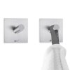 Towel hook DUPLO 4 cm, set of 2, matt, stainless steel, Zack