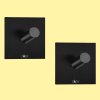 Towel hook DUPLO 4 cm, set of 2, black, stainless steel, Zack