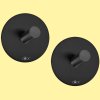 Towel hook DUPLO 4,5 cm, set of 2, black, stainless steel, Zack