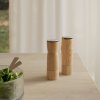 Salt and pepper mill set STORM, set of 2, brown, wood, Stelton