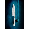 Santoku knife EDONIST 18 cm, stainless steel rivets, white, Lion Sabatier