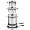Cookware set OPTI'SPACE G737SD44, set of 13, silver, stainless steel, Tefal