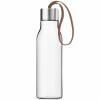 Water bottle 500 ml, mocca strap, plastic, Eva Trio