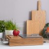 Cutting board ONE LONG GRAIN 45 x 33 cm, with drawer, oak wood, Jack & Lucy