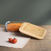 Food storage container PKV-010 1.5 l, glass / bamboo, Pebbly