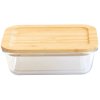 Food storage container PKV-010 1.5 l, glass / bamboo, Pebbly