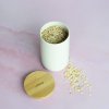 Kitchen storage jar NBA188 650 ml, metal / bamboo, Pebbly