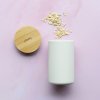 Kitchen storage jar NBA188 650 ml, metal / bamboo, Pebbly
