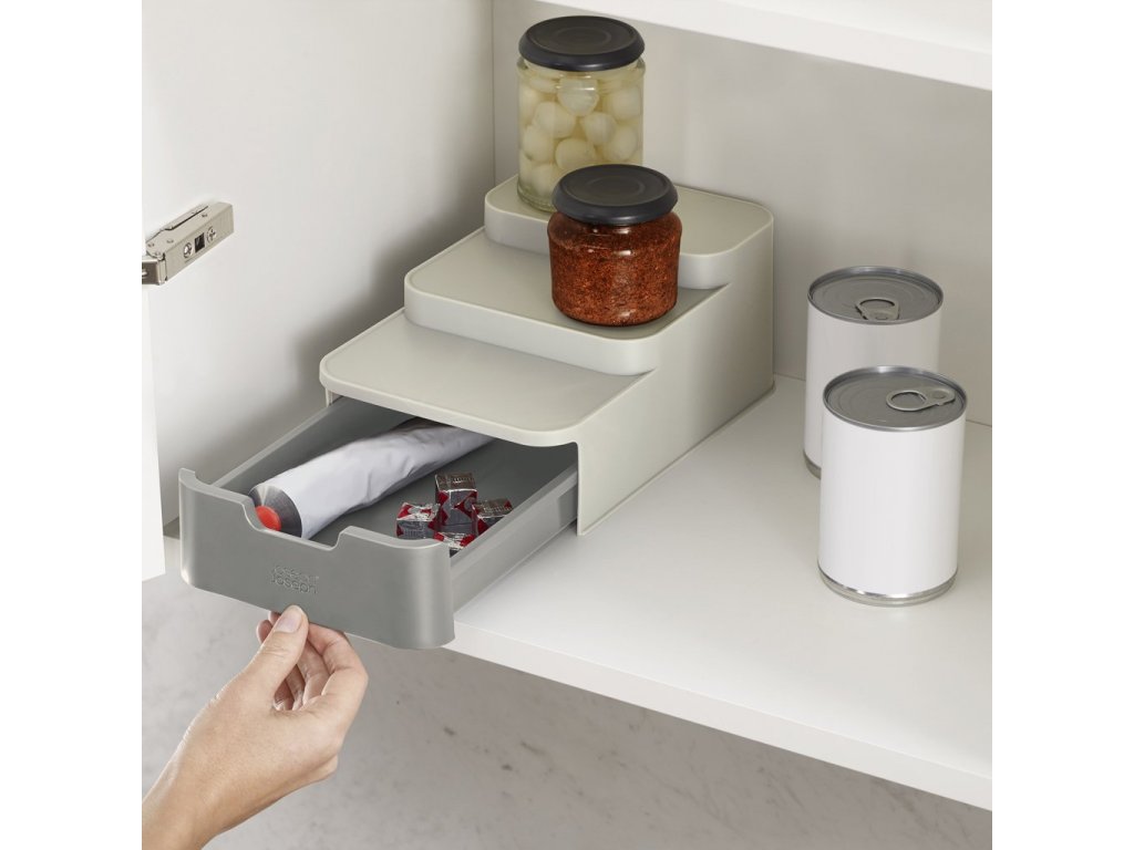 Organizer per armadio da cucina DUO 85172, grigio, Joseph Joseph