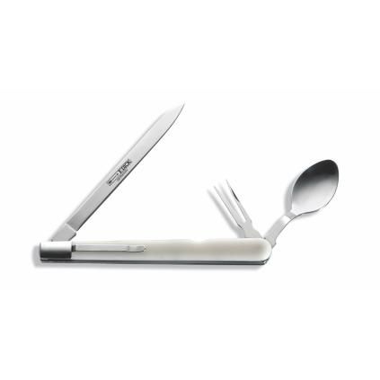 Cucchiaio Forchetta Multifunzione Da Campeggio – In Acciaio Inox, Con Apriscatole