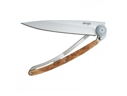 Coltello tascabile 37 g, ultraleggero, legno di ginepro, deejo