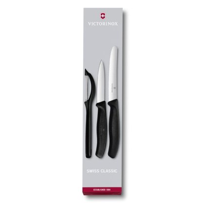 Set di coltelli, 3 pz, con pelaverdure, Victorinox