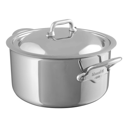 Pentola M'COOK 24 cm, con coperchio, acciaio inox, Mauviel