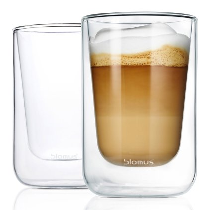 Bicchiere da cappuccino NERO, set di 2 pz, 250 ml, doppia parete, Blomus