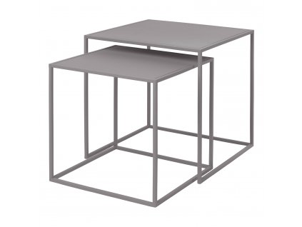 Tavolini FERA, set di 2 pz, grigio chiaro, Blomus