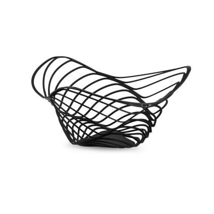 Fruttiera TRINITY 33 cm, alta, nero, Alessi
