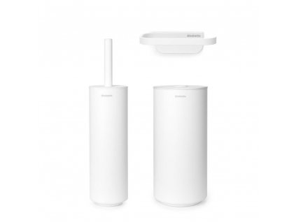 Porta scopino MINDSET in un set, 3 pz, a parete, bianco minerale, Brabantia