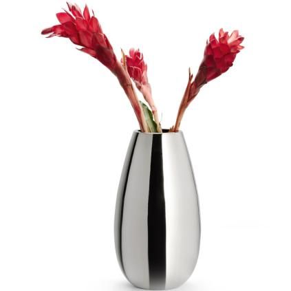 Vaso ANAIS, 30 cm, argento, metallo lucido Philippi