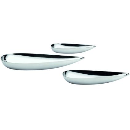 Ciotole per tapas BLOB, set di 3 pz, argento, Philippi