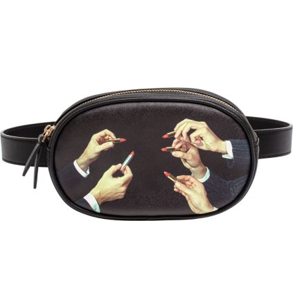 Marsupio TOILETPAPER LIPSTICKS 19 x 12 cm, nero, Seletti