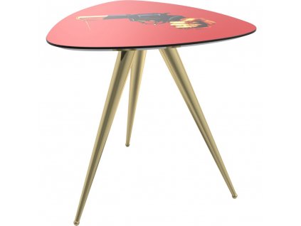 Tavolino TOILETPAPER REVOLVER 57 x 48 cm, rosso, Seletti