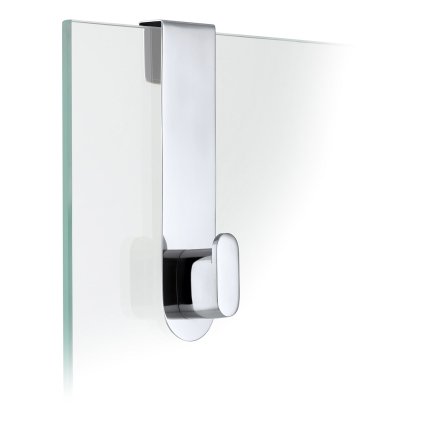 Gancio porta asciugamani AREO, montato su porta, acciaio lucido, Blomus